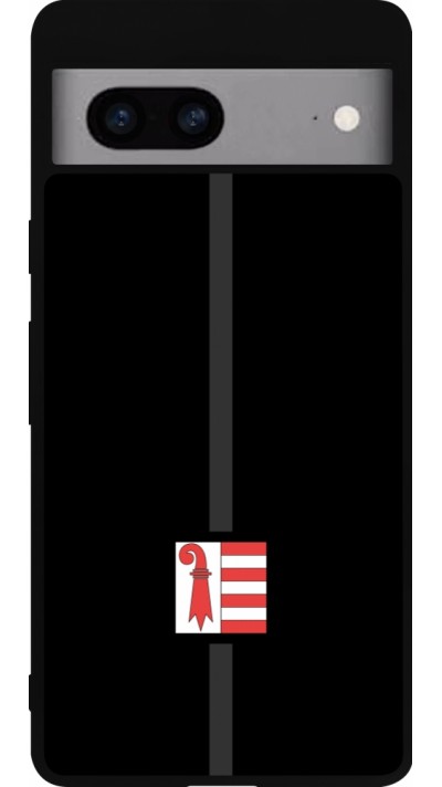 Google Pixel 7a Case Hülle - Silikon schwarz Kanton JU schwarz