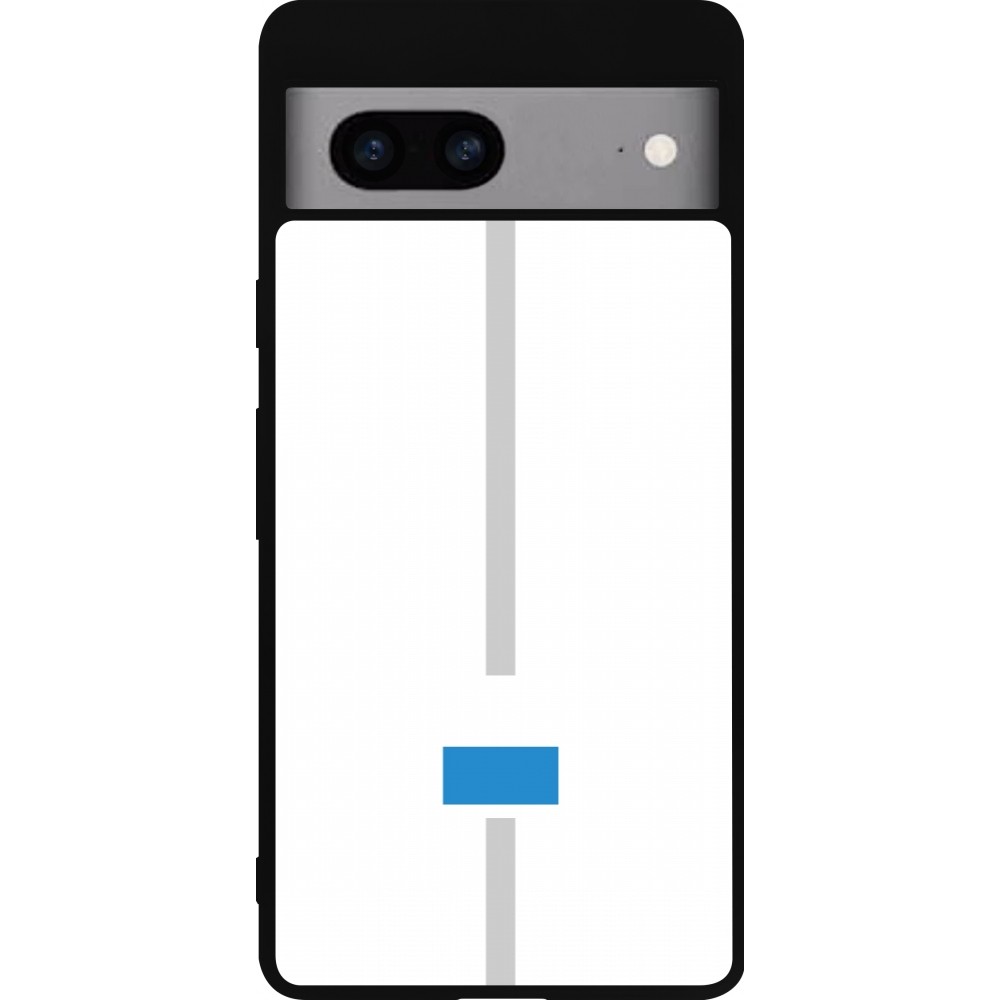 Google Pixel 7a Case Hülle - Silikon schwarz Kanton LU weiss