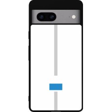 Google Pixel 7a Case Hülle - Silikon schwarz Kanton LU weiss