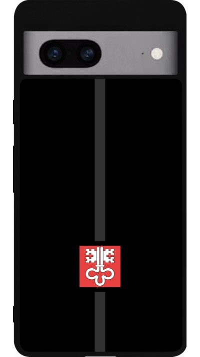 Google Pixel 7a Case Hülle - Silikon schwarz Kanton NW schwarz