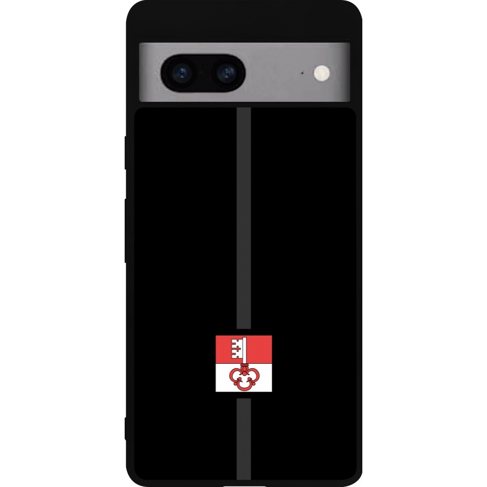Google Pixel 7a Case Hülle - Silikon schwarz Kanton OW schwarz