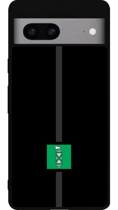 Google Pixel 7a Case Hülle - Silikon schwarz Kanton SG schwarz