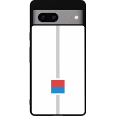 Google Pixel 7a Case Hülle - Silikon schwarz Kanton TI weiss