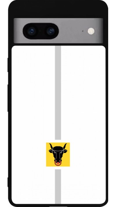 Google Pixel 7a Case Hülle - Silikon schwarz Kanton UR weiss