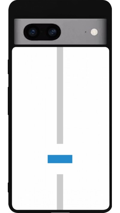 Google Pixel 7a Case Hülle - Silikon schwarz Kanton ZG weiss