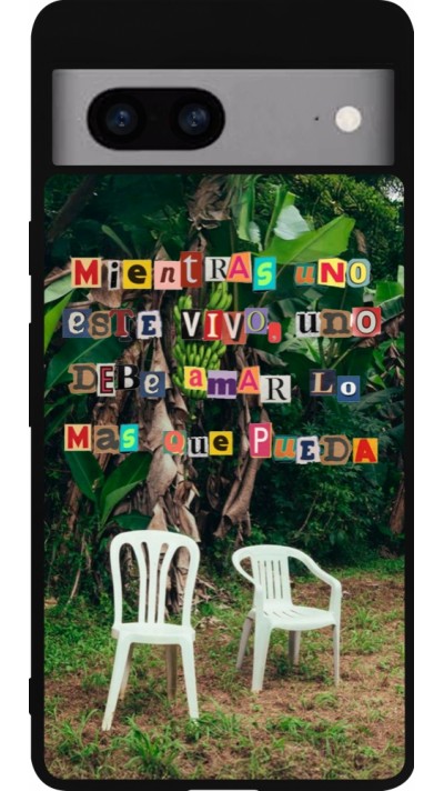 Coque Google Pixel 7a - Silicone rigide noir Chairs DTMF