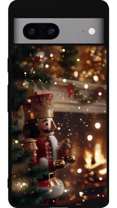 Coque Google Pixel 7a - Silicone rigide noir Christmas 25 Xmas Nutcracker