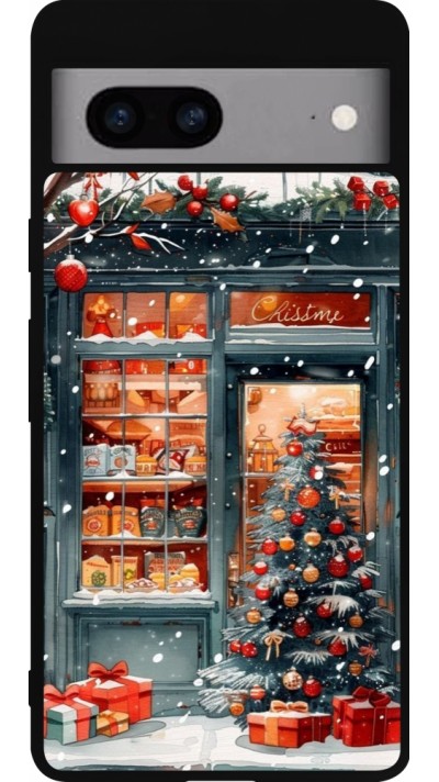 Coque Google Pixel 7a - Silicone rigide noir Christmas 25 Xmas Shop