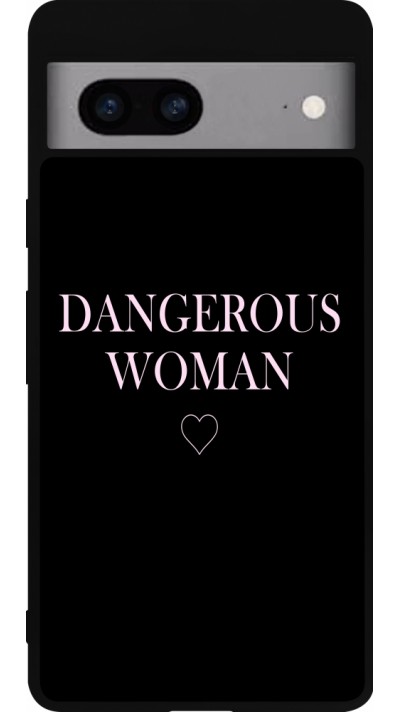 Coque Google Pixel 7a - Silicone rigide noir Dangerous woman