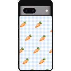 Coque Google Pixel 7a - Silicone rigide noir Easter 2026 Pattern carrots