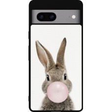 Google Pixel 7a Case Hülle - Silikon schwarz Easter 2023 bubble gum bunny
