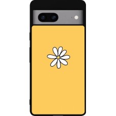 Google Pixel 7a Case Hülle - Silikon schwarz Easter 2023 daisy