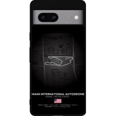 Google Pixel 7a Case Hülle - Silikon schwarz F1 Track 2025 Miami