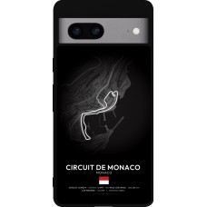 Coque Google Pixel 7a - Silicone rigide noir F1 Track 2025 Monaco