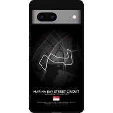 Coque Google Pixel 7a - Silicone rigide noir F1 Track 2025 Singapore
