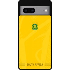 Coque Google Pixel 7a - Silicone rigide noir Maillot de football Afrique du Sud 2026 personnalisable