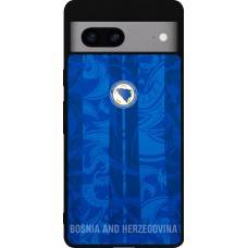 Coque Google Pixel 7a - Silicone rigide noir Maillot de football Bosnie-Herzégovine 2026 personnalisable
