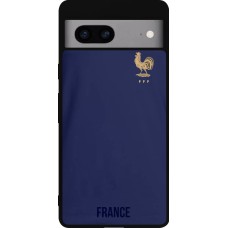 Coque Google Pixel 7a - Silicone rigide noir Maillot de football France 2022 personnalisable