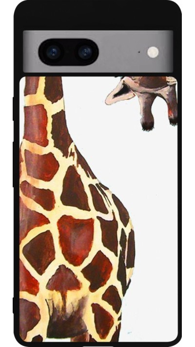 Coque Google Pixel 7a - Silicone rigide noir Giraffe Fit