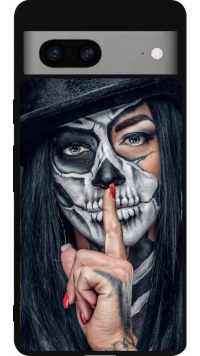 Coque Google Pixel 7a - Silicone rigide noir Halloween 18 19