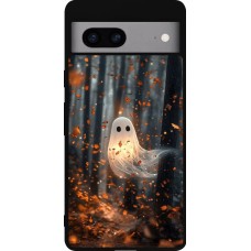 Coque Google Pixel 7a - Silicone rigide noir Halloween 2025 Ghost in the forest