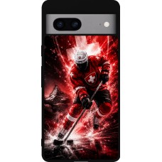 Coque Google Pixel 7a - Silicone rigide noir Hockey World Championship Player