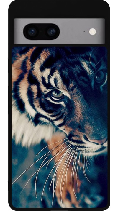 Coque Google Pixel 7a - Silicone rigide noir Incredible Lion