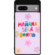 Coque Google Pixel 7a - Silicone rigide noir Karol G Manana sera bonito