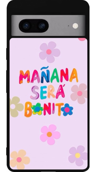 Coque Google Pixel 7a - Silicone rigide noir Karol G Manana sera bonito