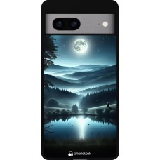 Coque Google Pixel 7a - Silicone rigide noir Night Sky View