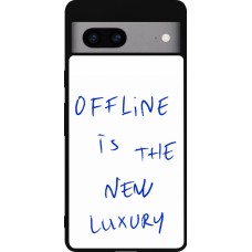 Google Pixel 7a Case Hülle - Silikon schwarz Offline is the new luxury