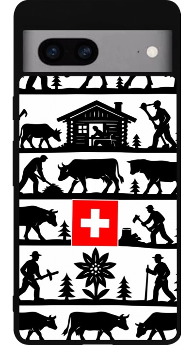 Google Pixel 7a Case Hülle - Silikon schwarz Poya Schweiz 1