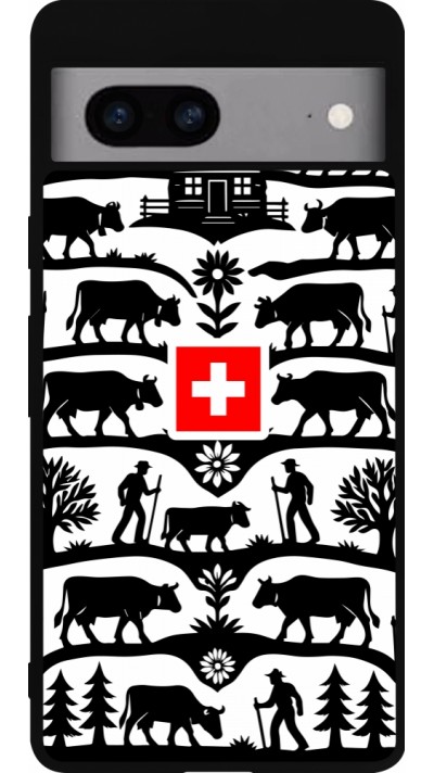 Google Pixel 7a Case Hülle - Silikon schwarz Poya Schweiz 3