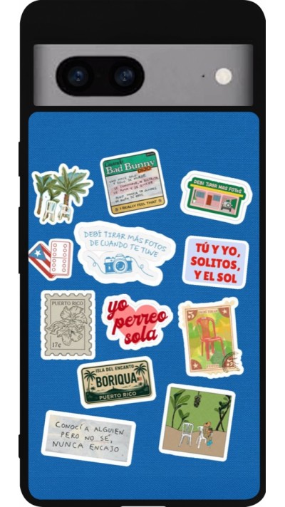 Coque Google Pixel 7a - Silicone rigide noir Seals of the Dominican Republic DTMF