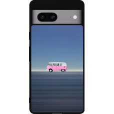 Coque Google Pixel 7a - Silicone rigide noir Spring 23 pink bus