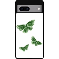 Coque Google Pixel 7a - Silicone rigide noir Butterflies Spring 2026