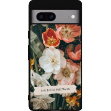 Coque Google Pixel 7a - Silicone rigide noir Full Bloom Spring 2026