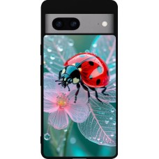 Coque Google Pixel 7a - Silicone rigide noir Ladybird in bloom Spring 2026