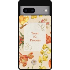 Coque Google Pixel 7a - Silicone rigide noir Trust the process Spring 2026