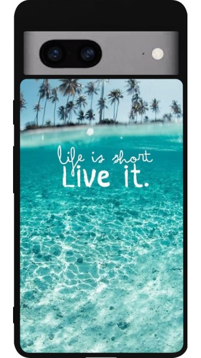 Coque Google Pixel 7a - Silicone rigide noir Summer 18 24