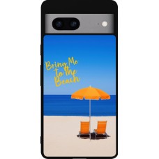 Google Pixel 7a Case Hülle - Silikon schwarz Summer 2025 Bring me to the beach