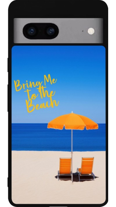 Coque Google Pixel 7a - Silicone rigide noir Summer 2025 Bring me to the beach