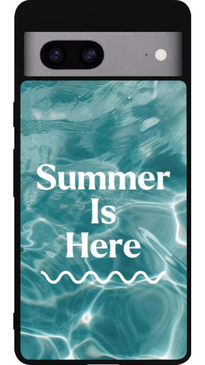 Coque Google Pixel 7a - Silicone rigide noir Summer 2025 Summer is here