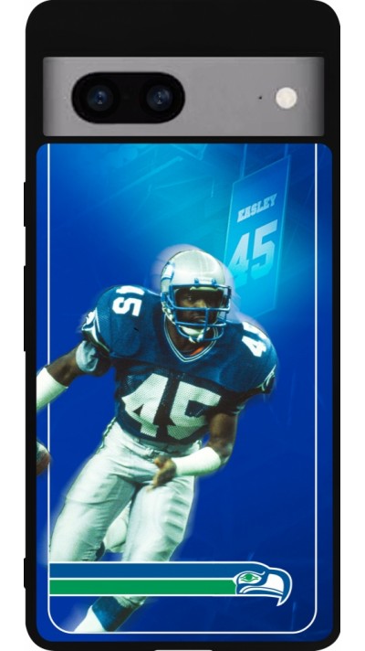 Coque Google Pixel 7a - Silicone rigide noir Super Bowl 26 Seattle 1