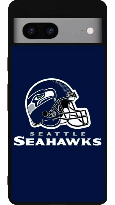 Coque Google Pixel 7a - Silicone rigide noir Super Bowl 26 Seattle 3