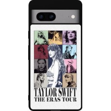 Coque Google Pixel 7a - Silicone rigide noir Taylor Swift The Eras Tour