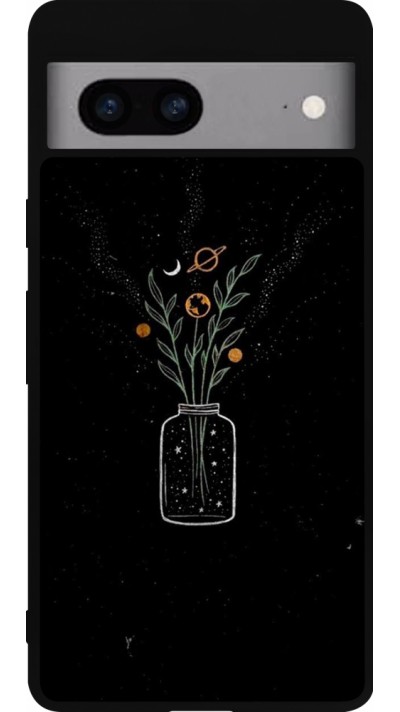 Coque Google Pixel 7a - Silicone rigide noir Vase black