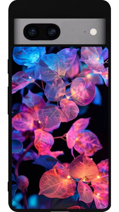 Coque Google Pixel 7a - Silicone rigide noir Artificial vegetation 2025