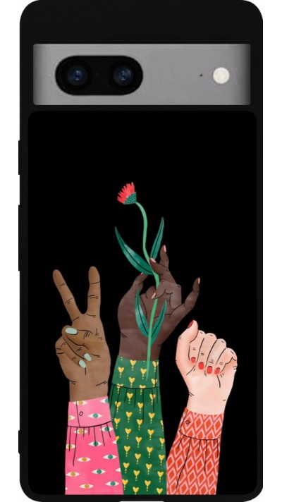 Coque Google Pixel 7a - Silicone rigide noir Womens day 2026 2