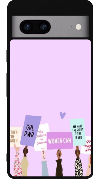 Coque Google Pixel 7a - Silicone rigide noir Womens day 2026 9
